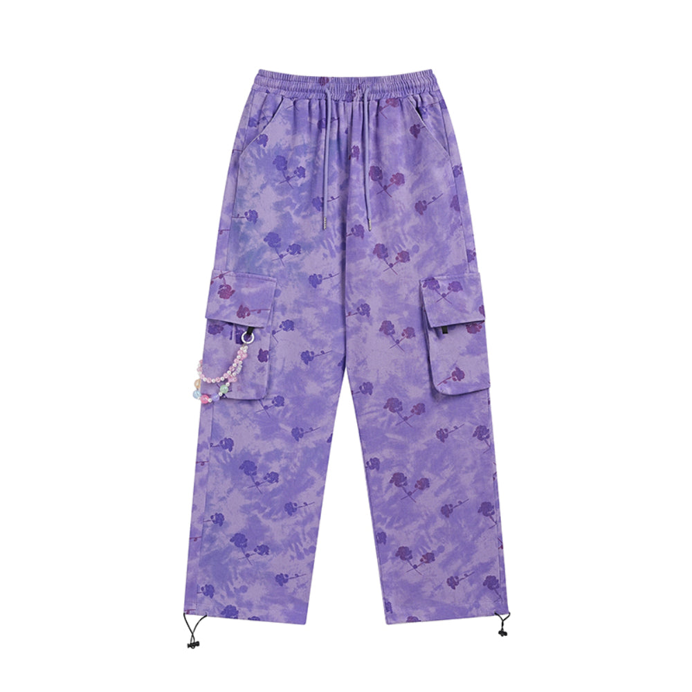 Men Sweatpants Casual Pants Workwear with Pocket Straight-Leg Wide-Leg Pants Drawstring Jogger Pants