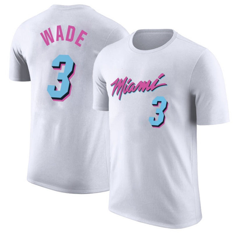 NBA T-Shirts NBA Jersey T-Shirt Heat Wade Butler Basketball Jacket Short Sleeve