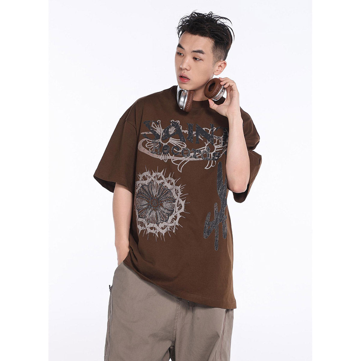 Unisex T-Shirts Saint Michael Vintage Loose T-Shirts