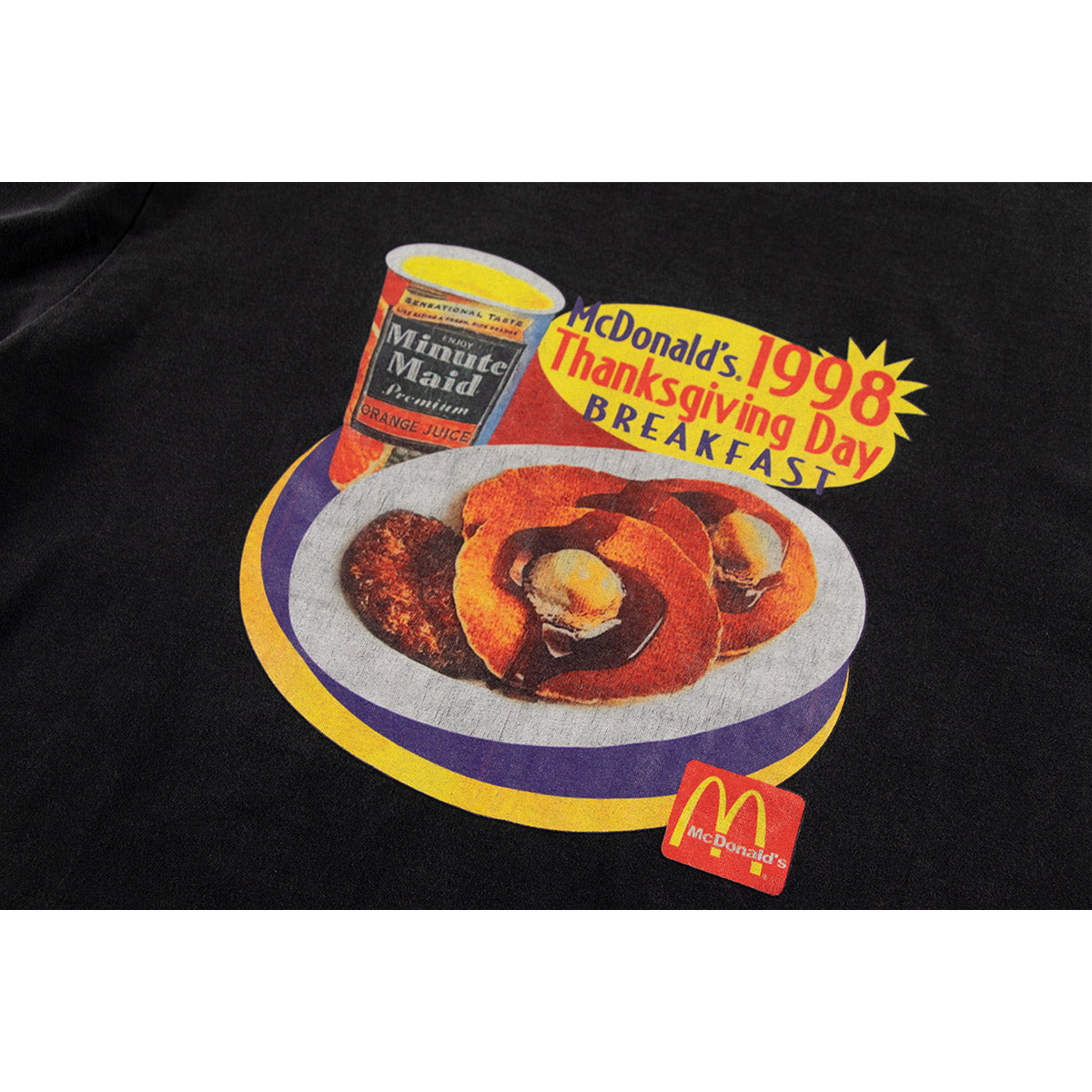 Unisex T-Shirts PureyTalk American Burger Printed Old Loose Casual T-Shirt