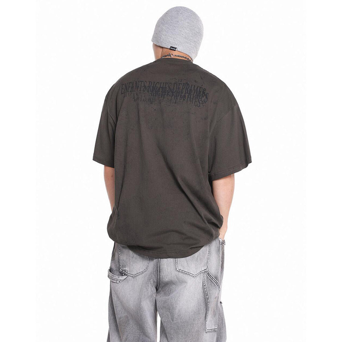 Unisex T-Shirts ERD Portrait Print Loose Old T-Shirt