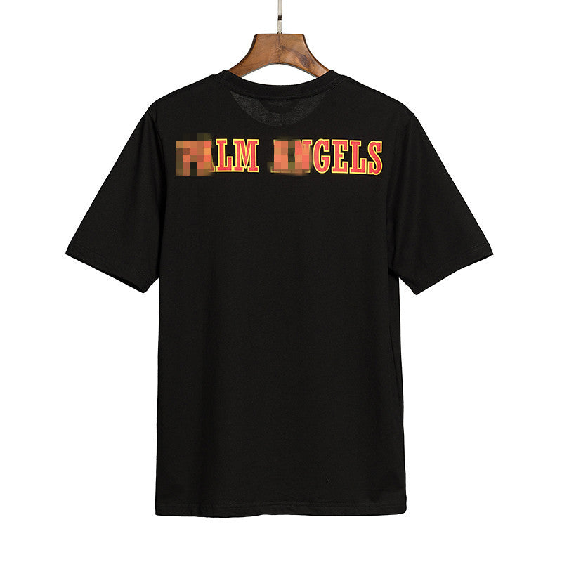 Palm Angels T Shirts Palm Angels Broken Bear Letter Print Men's and Women's Short Sleeve