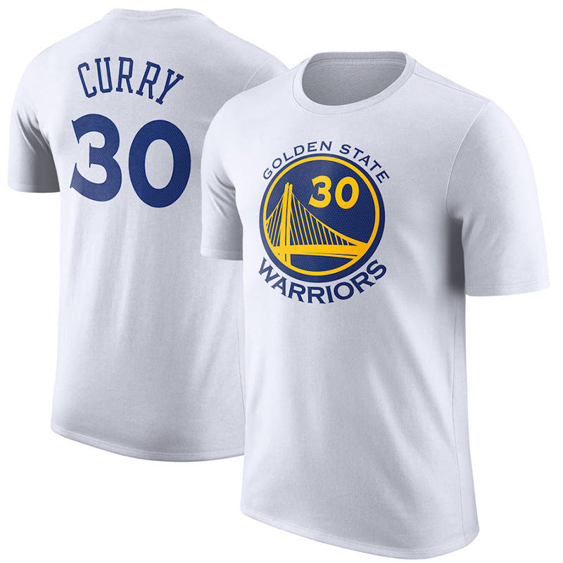 NBA T-Shirts NBAT Shirt Warriors Curry Thomson Green Basketball Jacket Short Sleeve