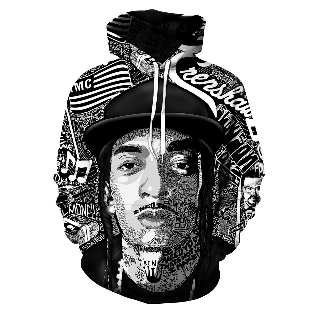 Nipsey Hussle Hoodie Commemorative Rapper 3D Printing
