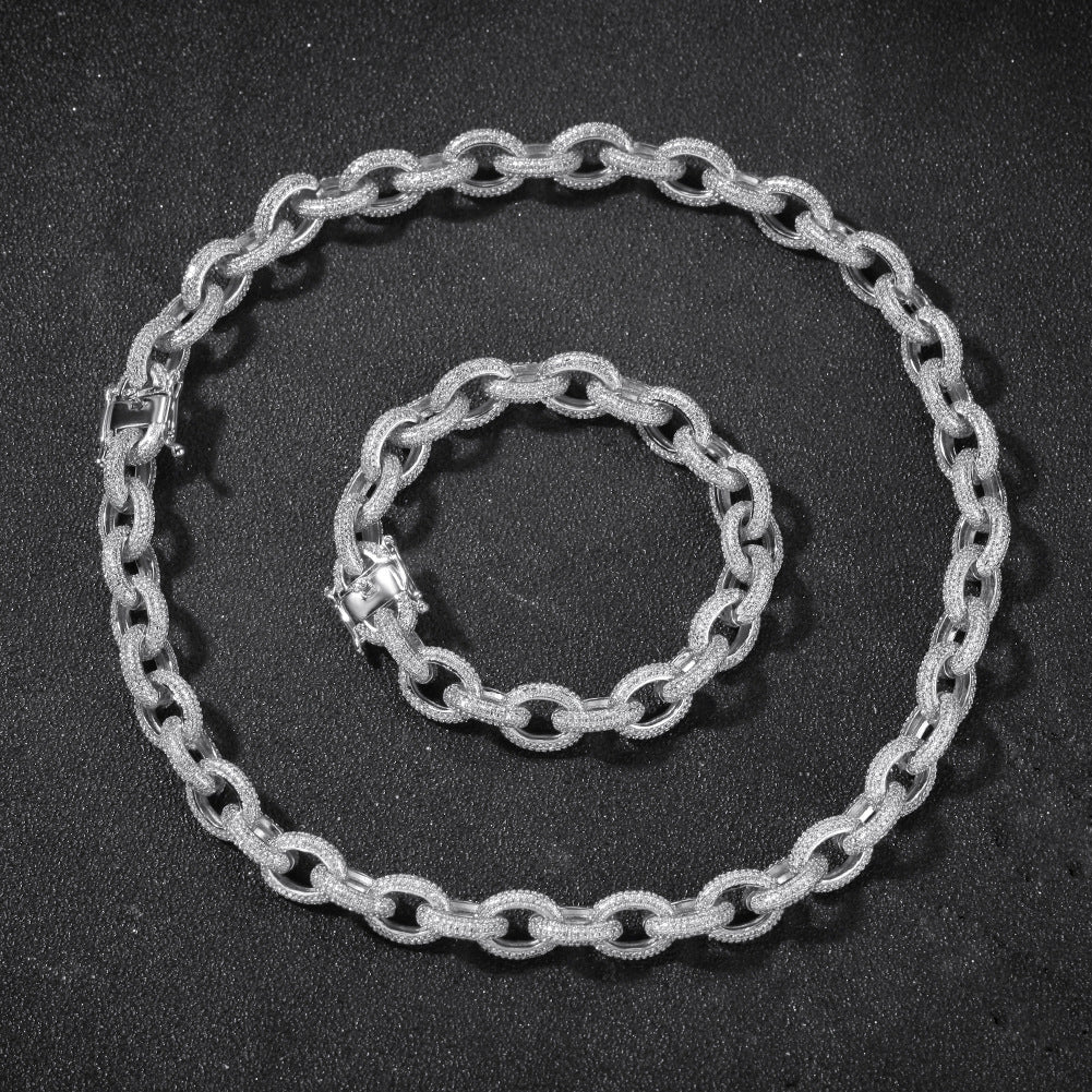 Bracelet Hip Hop Say Cross Bracelet Copper Zircon hiphop Spectrum Crosses