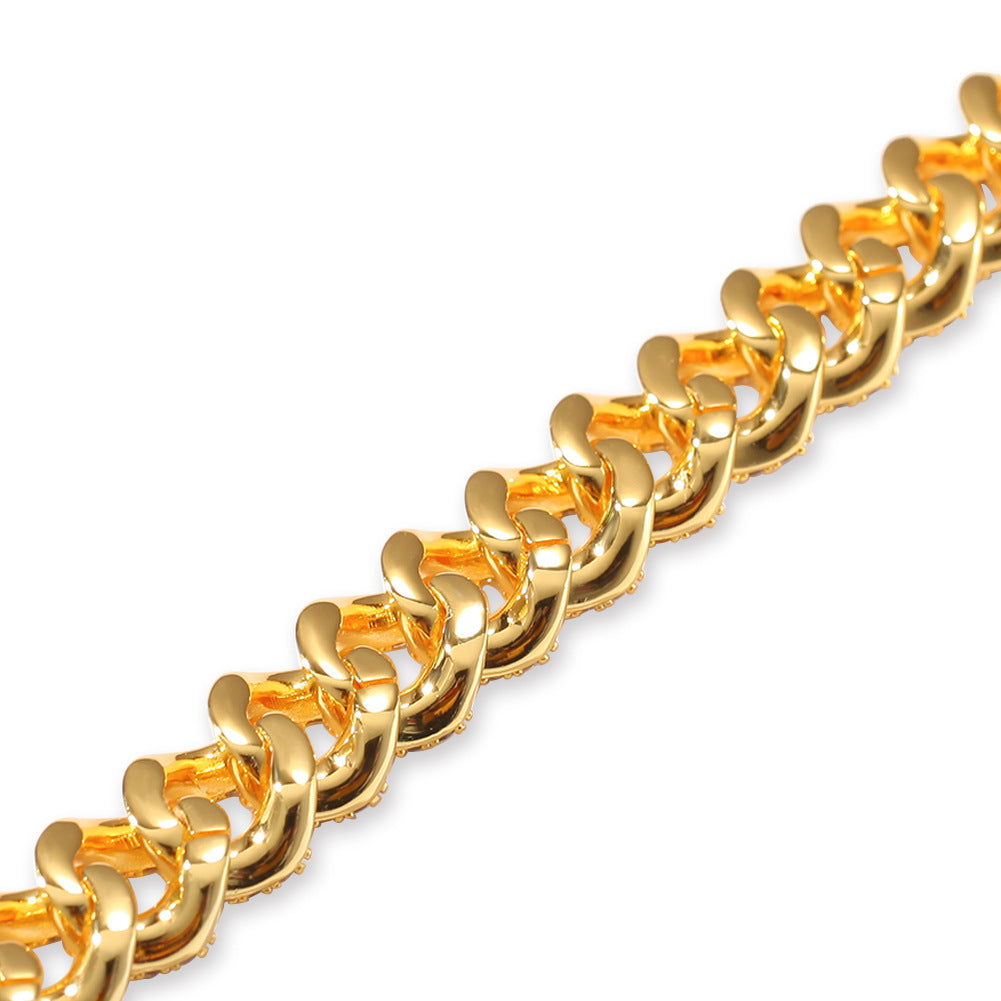 Bracelet Hip Hop Bracelet with Zircon Full Diamonds Cuban Bracelet St. Valentine's Spectrum