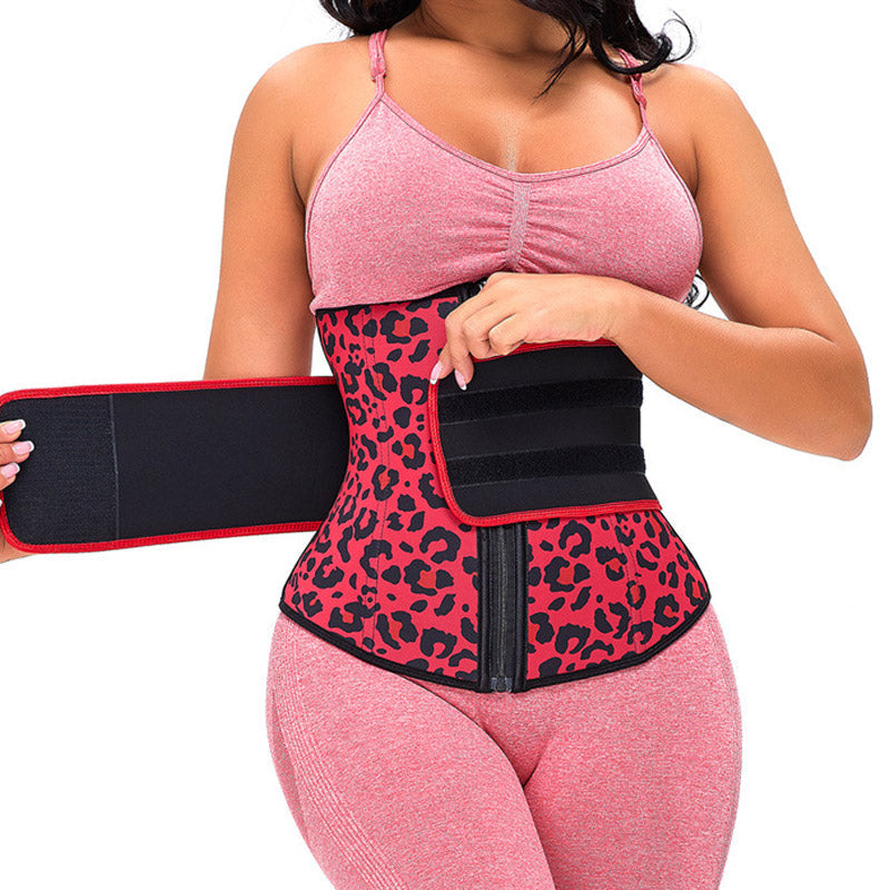 Neoprene Rubber Belly Contracting Sports Fitness Waist Support Thin Waist Belt