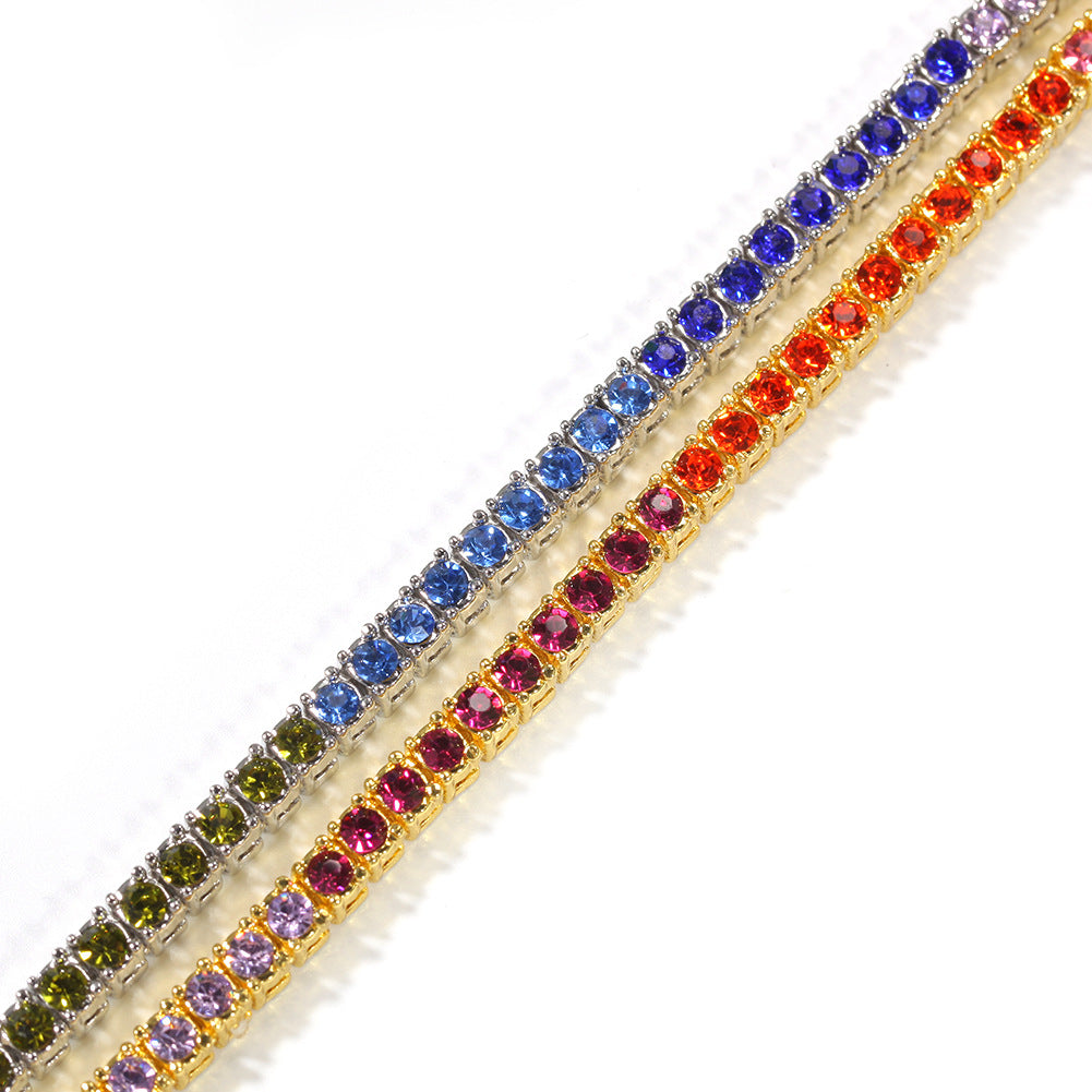 Bracelet Hip Hop 4mm Alloy Diamond Bracelet Bracelet Spectrum Jesus Pieces
