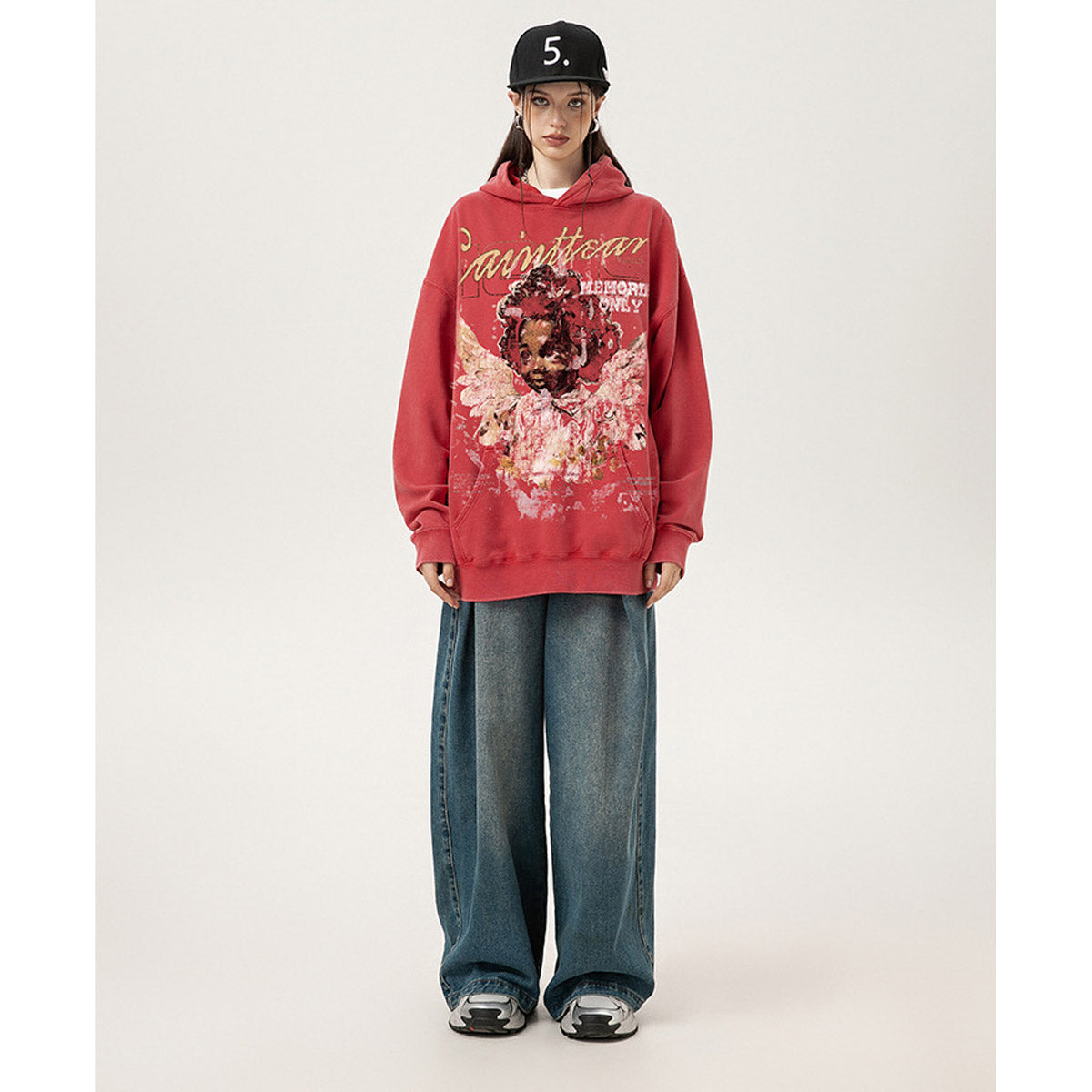 Unisex Hoodies Saint Michael Angel Boy Pattern Loose Hoodie