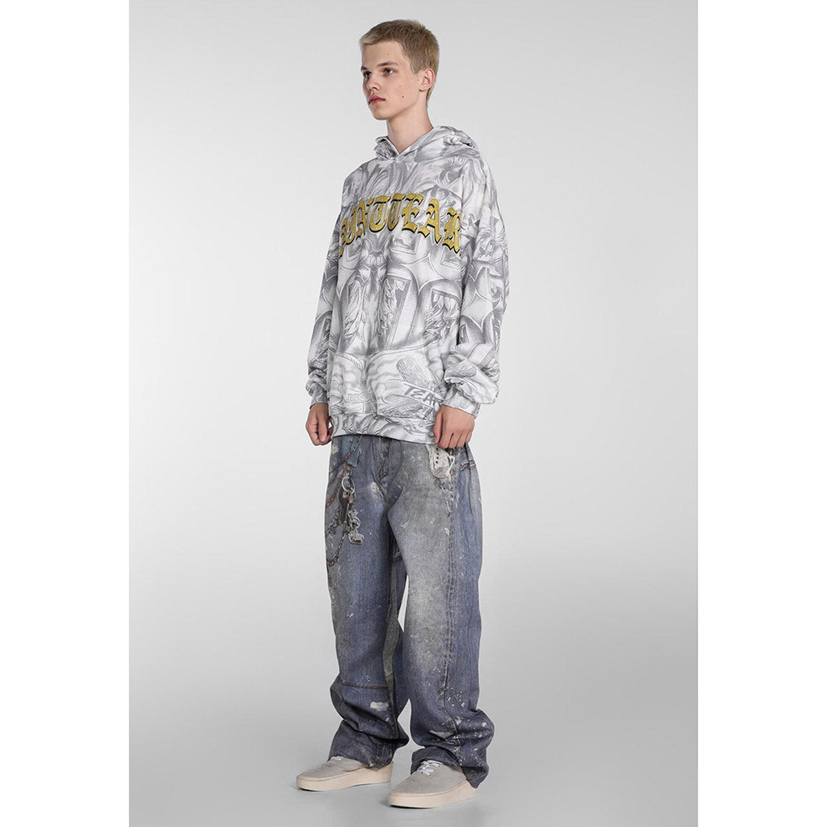 Unisex Hoodies Saint Michael Trendy Loose Hoodie