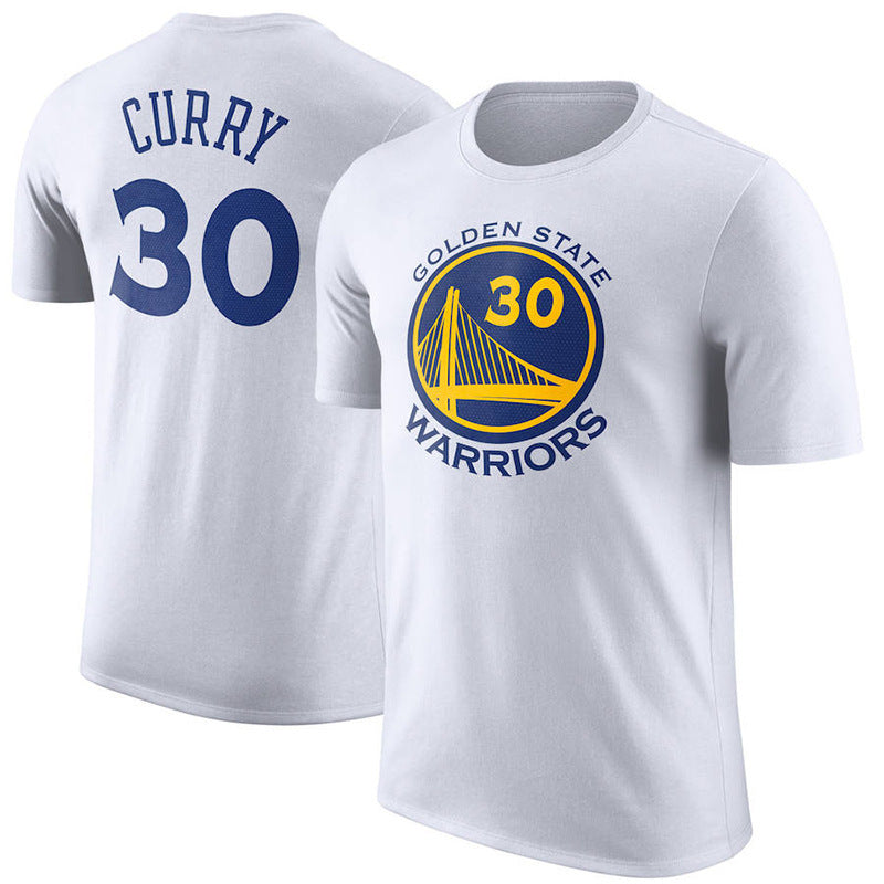 NBA T-Shirts NBAT Shirt Warriors Curry Thomson Green Basketball Jacket Short Sleeve