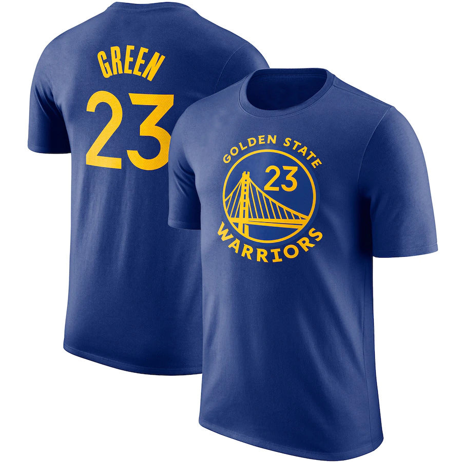 NBA T-Shirts NBAT Shirt Warriors Curry Thomson Green Basketball Jacket Short Sleeve