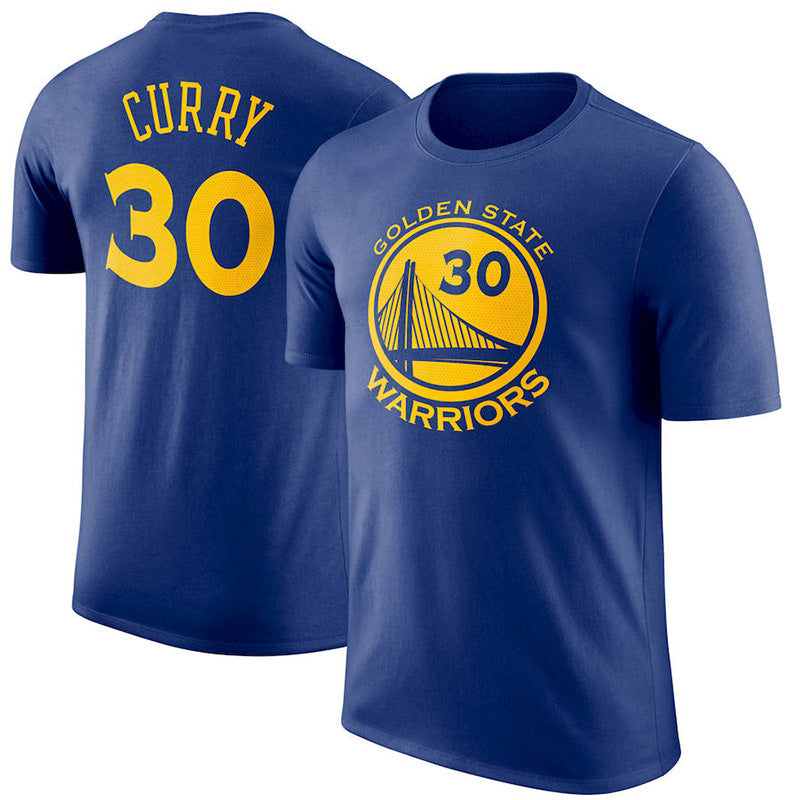 NBA T-Shirts NBAT Shirt Warriors Curry Thomson Green Basketball Jacket Short Sleeve