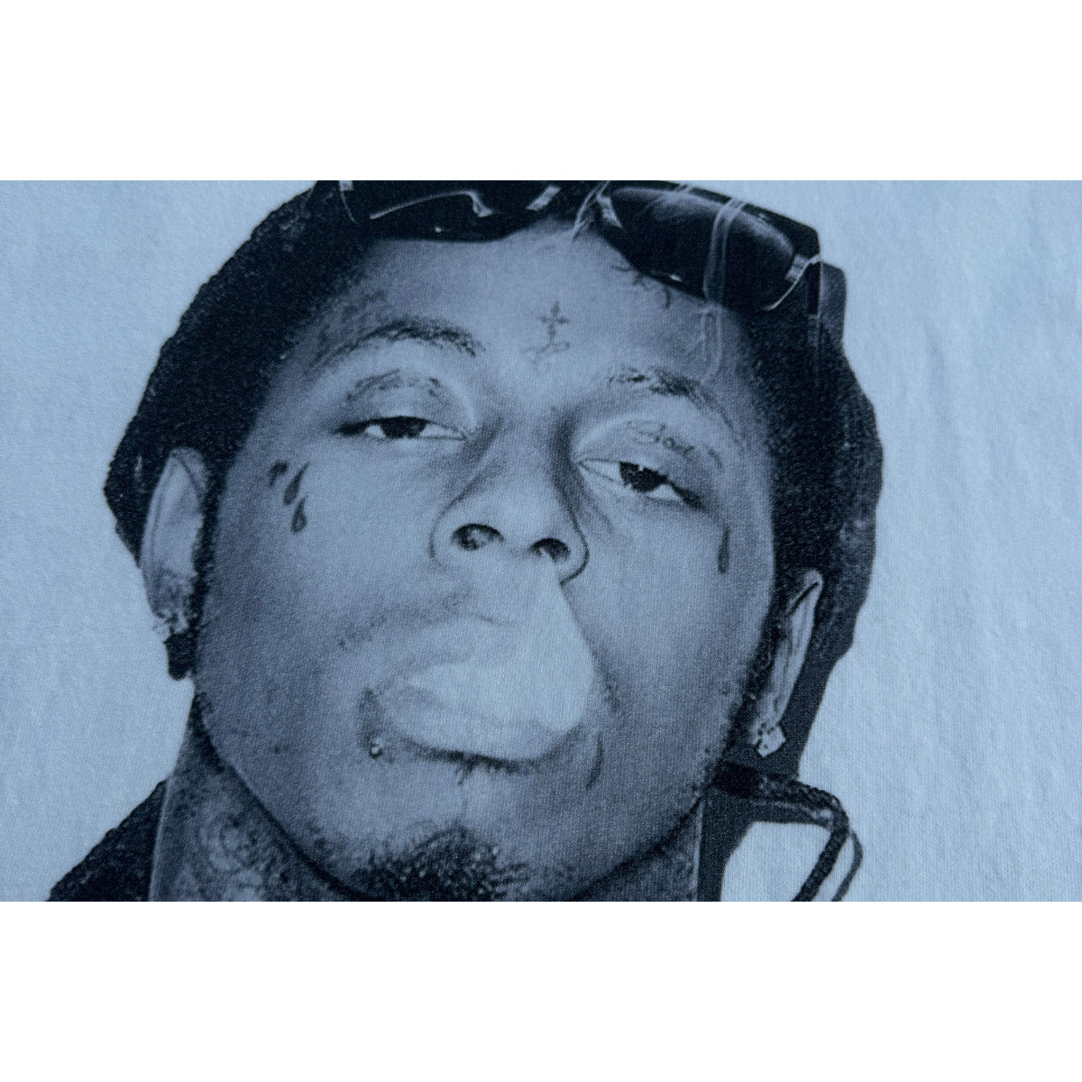 Unisex T-Shirts Vintage Lil Wayne Portrait Print, Hip Hop Loose Tee