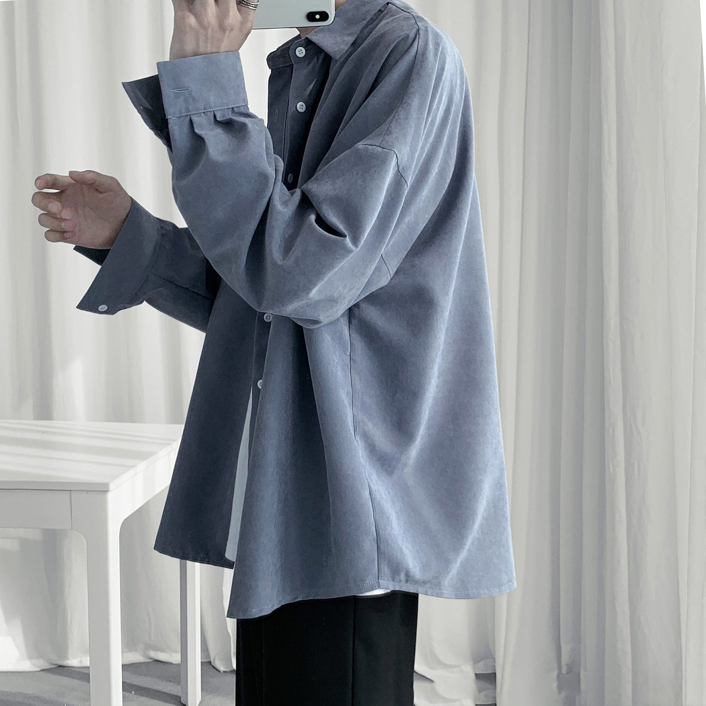 Men Shirts All-Match Casual Handsome Loose