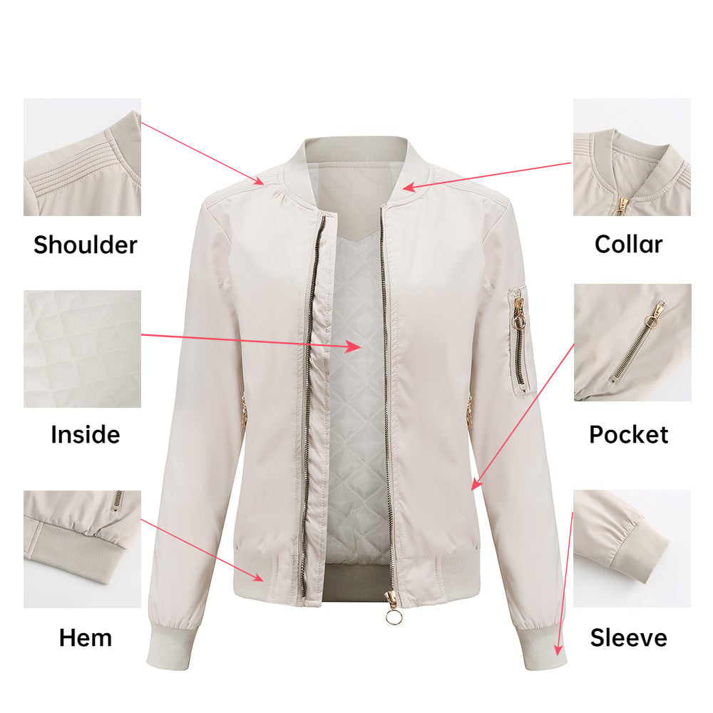 Women Trench Coat Jacket Casual Thin Cotton Fall Winter Coat