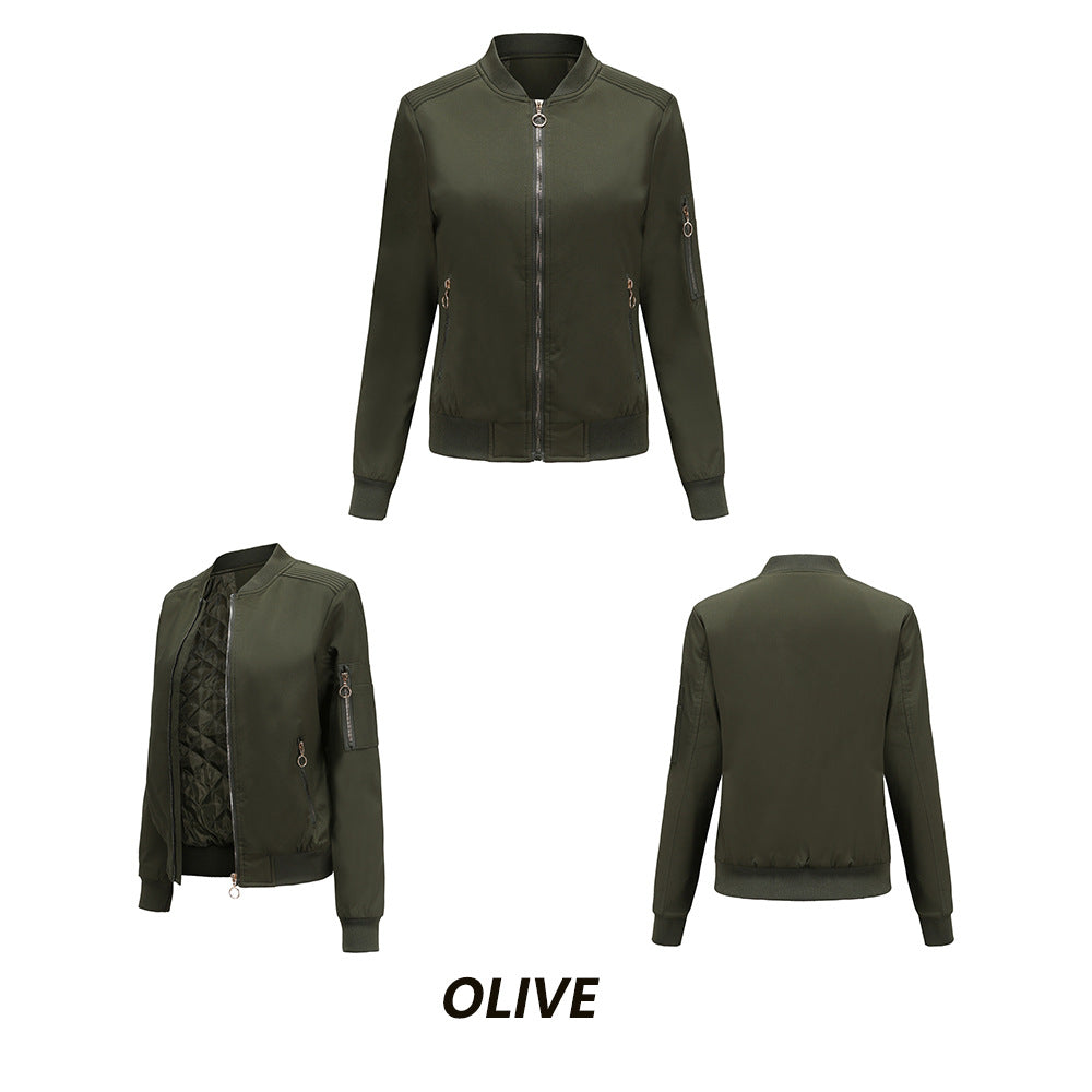 Women Trench Coat Jacket Casual Thin Cotton Fall Winter Coat