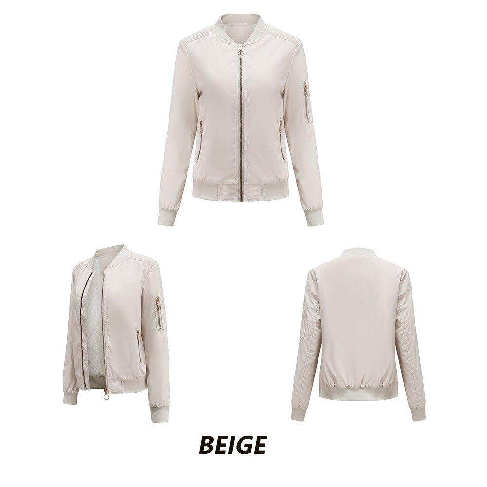 Women Trench Coat Jacket Casual Thin Cotton Fall Winter Coat
