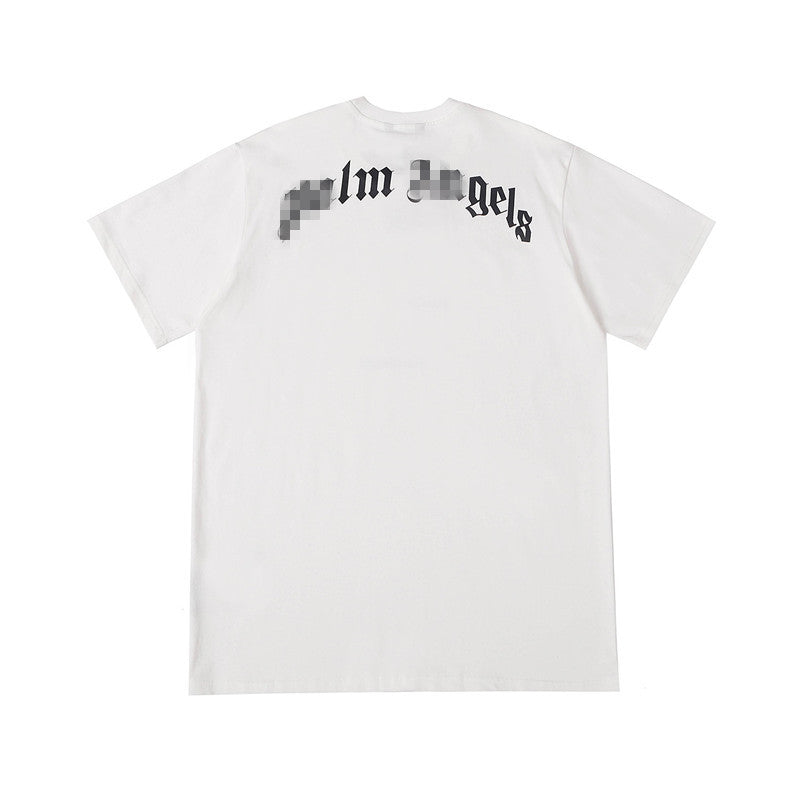 Palm Angels T Shirts Angel Broken Head Heart Printing Short Sleeve T-shirt Men's Loose