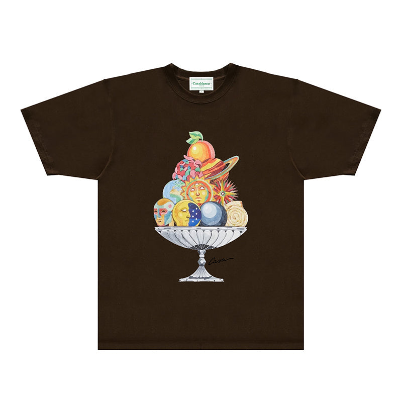 Casablanca T Shirts Fashion Print Street