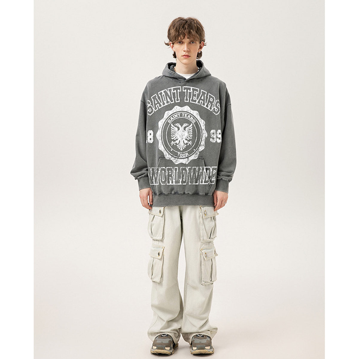 Unisex Hoodies Saint Michael Old Loose Sweater