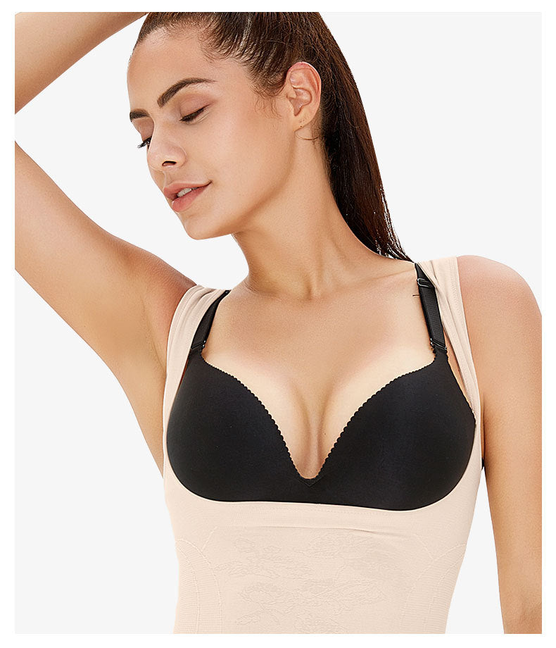 Seamless Body Shaping Belly Shaping T-Shaped Hip Shaping Thickened Rib Waist Trimming and Body Shaping Jumpsuit