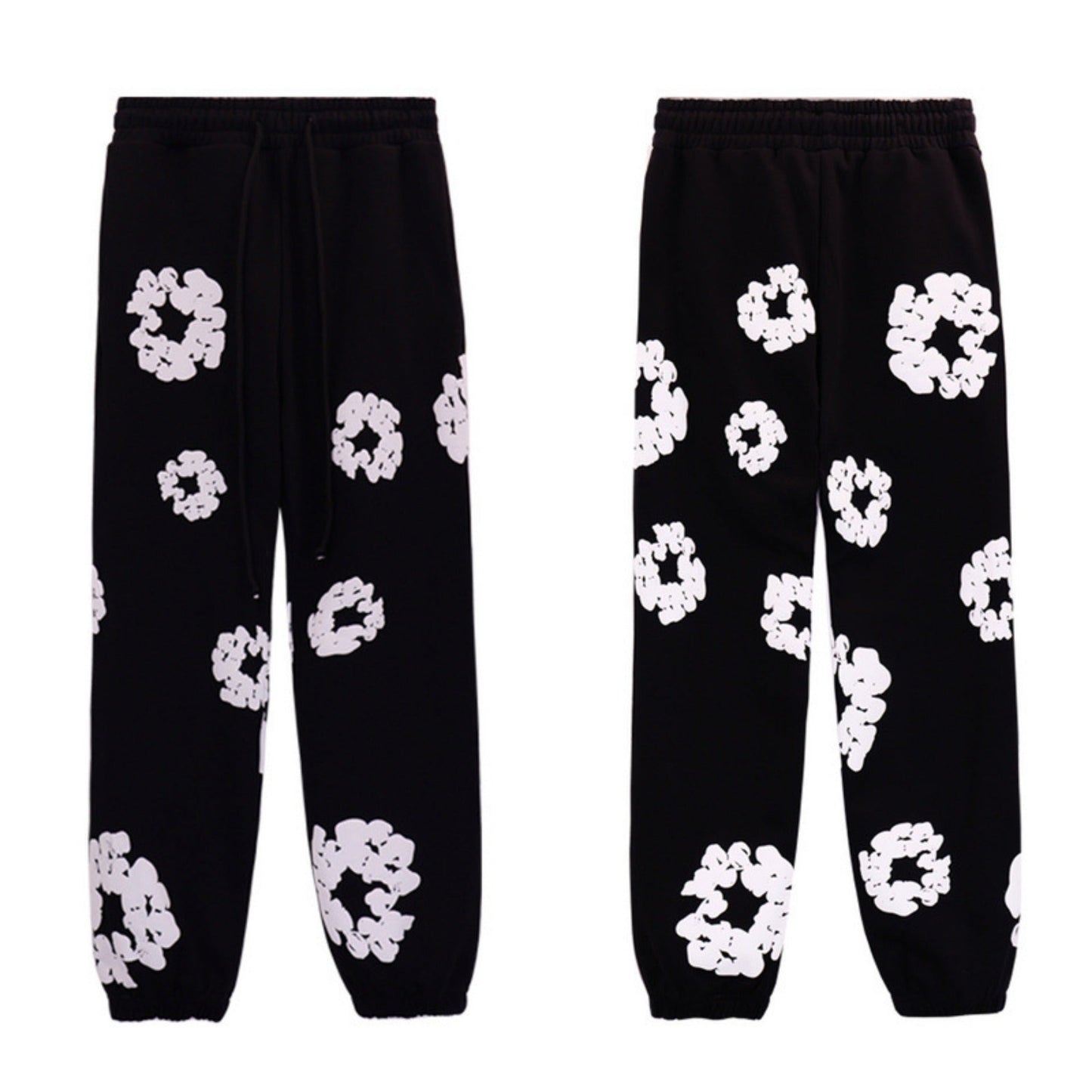 Denim Tears Outfit:Hoodie/Sweatpants (Separate Purchase Options) Puff Print Couple Loose Hooded Sweater