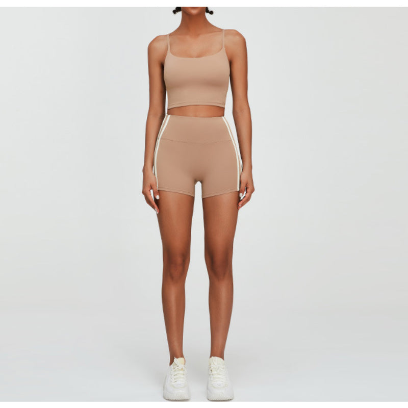 Women Yoga Set Sports Suit Yoga Shorts Two-Piece Set
