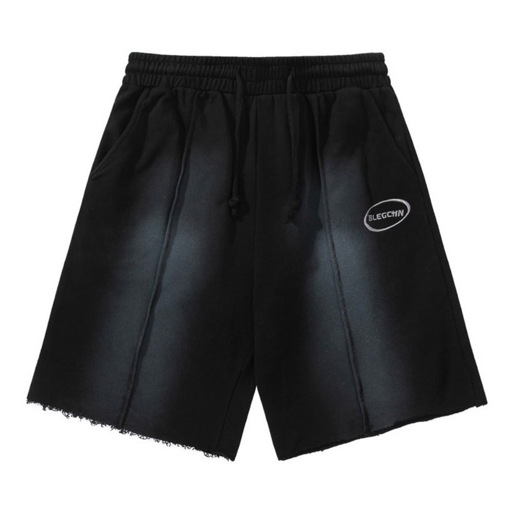 Men Shorts Casual Shorts Loose Raw Hem Sports