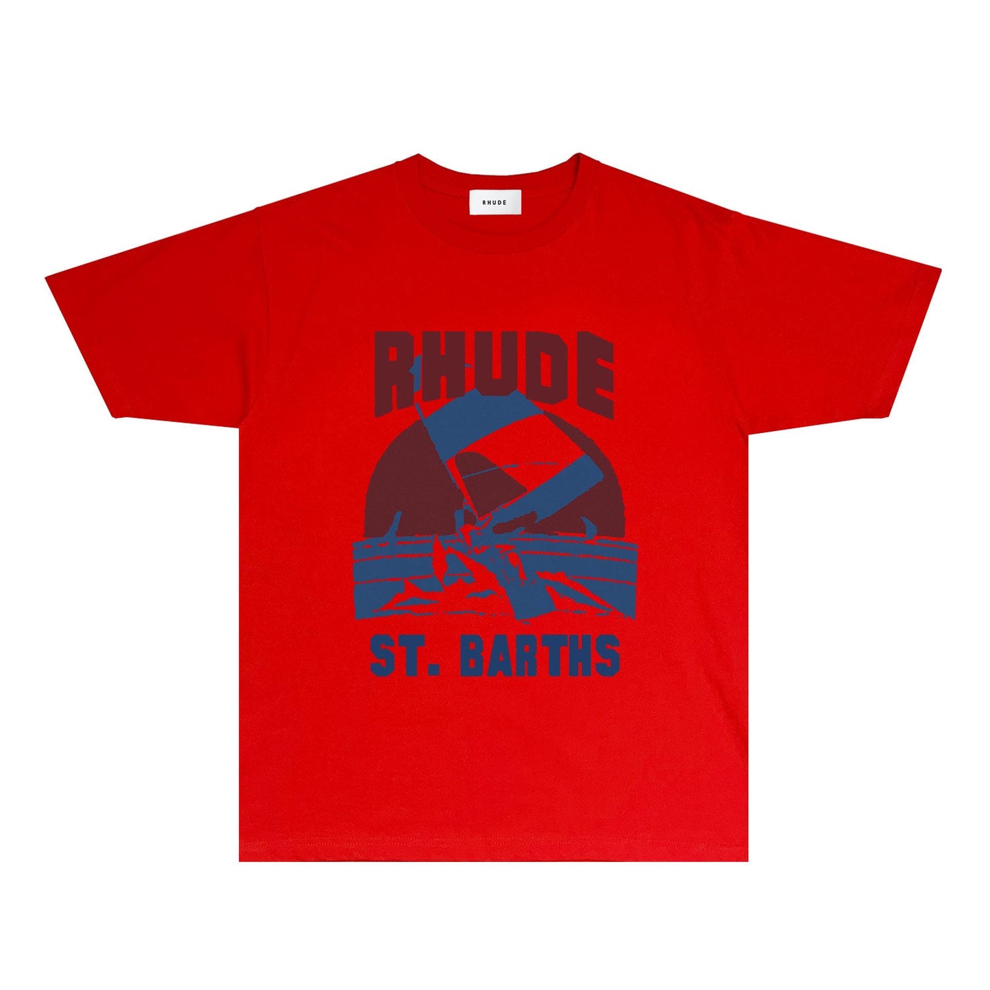 Rhude T Shirts Printed Trendy Pure Cotton