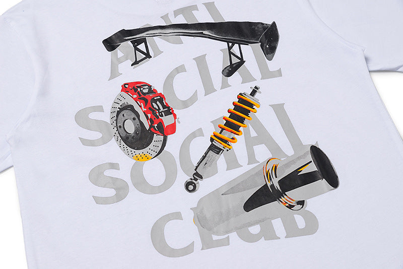 Anti Social Club T Shirt Summer Lettered Casual Loose Men's Clothing