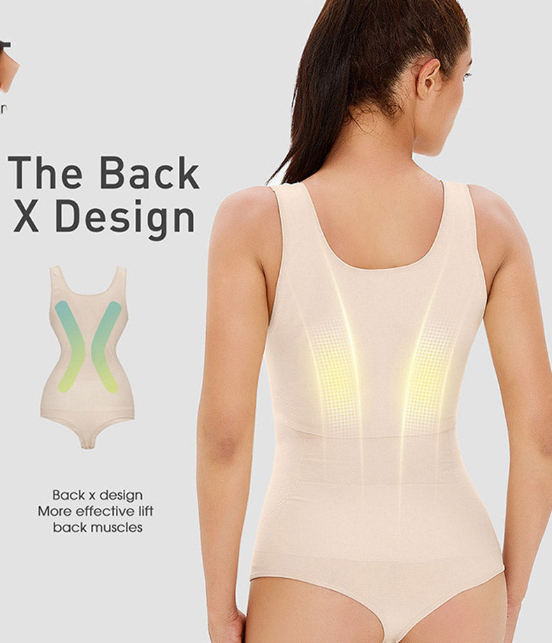 Seamless Body Shaping Belly Shaping T-Shaped Hip Shaping Thickened Rib Waist Trimming and Body Shaping Jumpsuit