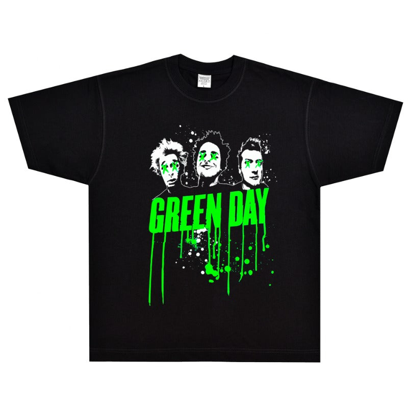 Green Day T Shirt Retro Loose