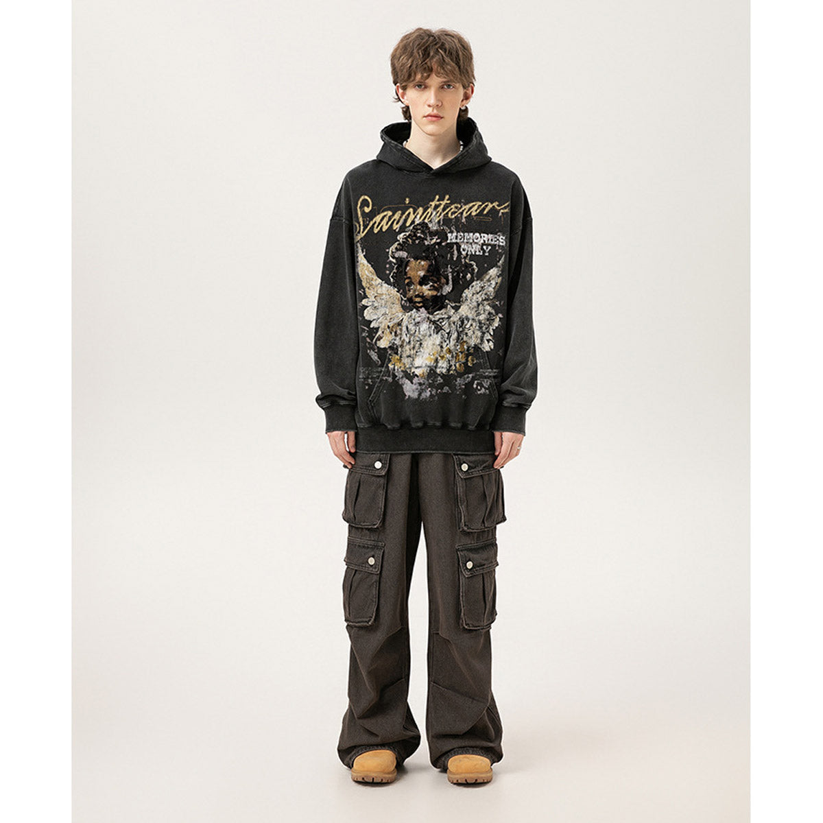 Unisex Hoodies Saint Michael Angel Boy Pattern Loose Hoodie