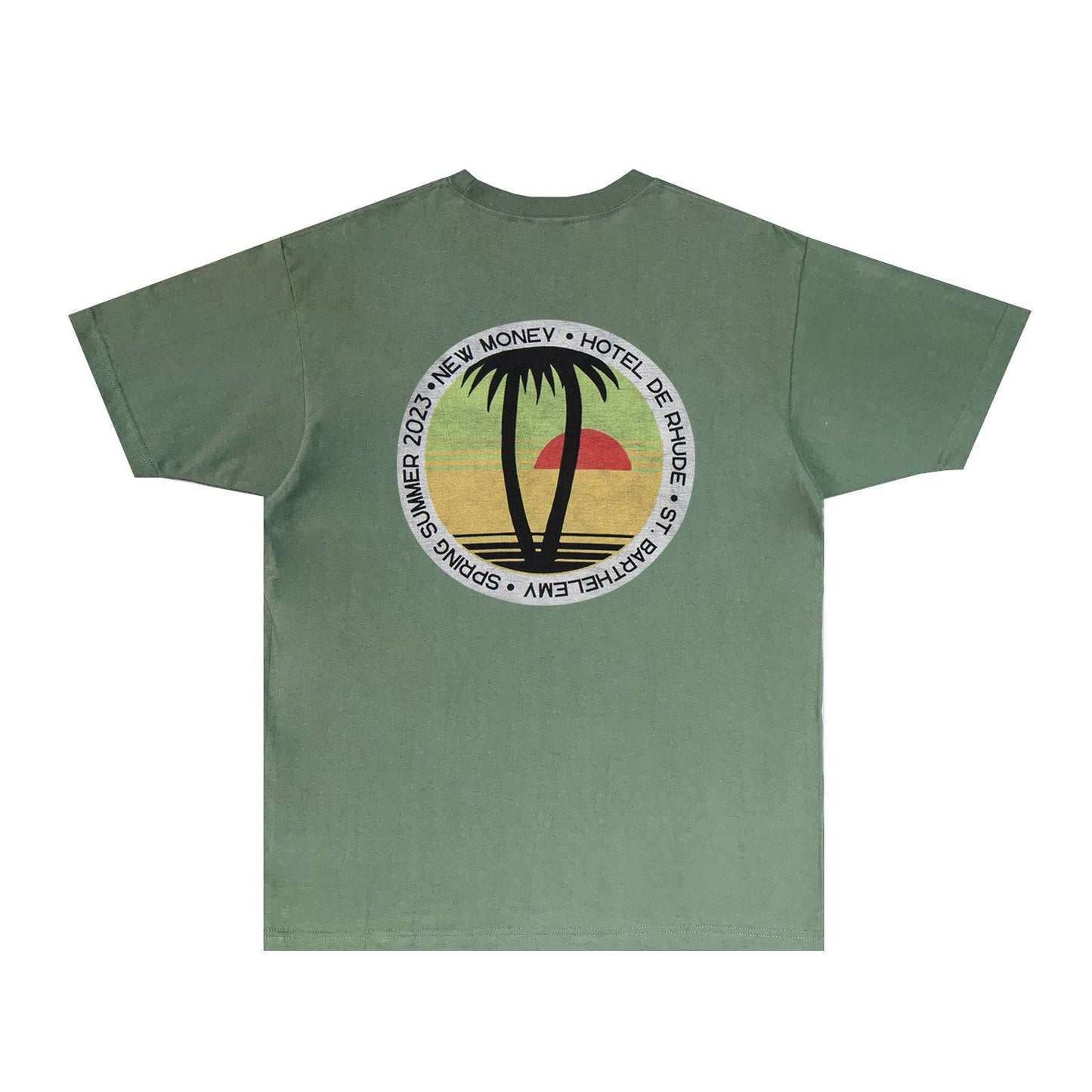 Rhude T Shirts Printed Trendy Pure Cotton