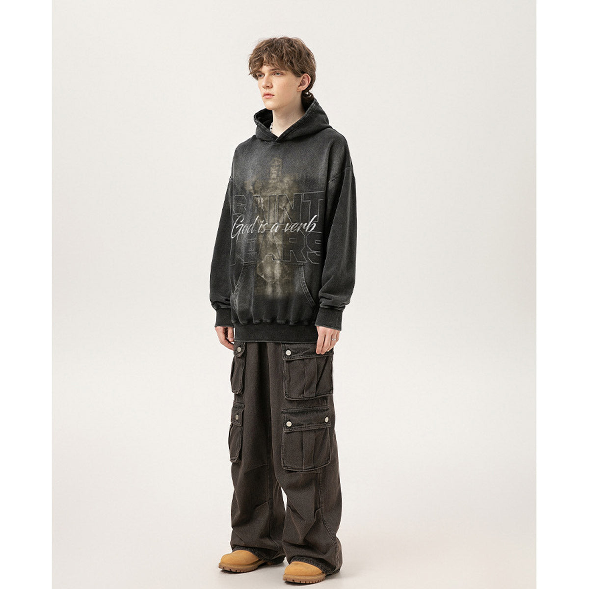 Unisex Hoodies Saint Michael Make Old Baggy Hoodies