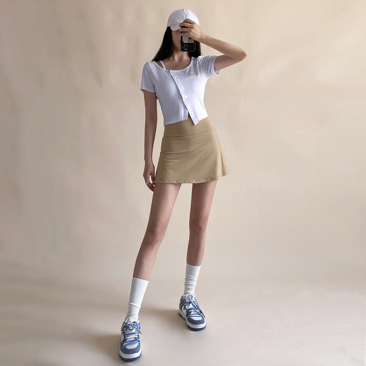 Women Yoga Sports Shorts Fitness Spring and Autumn Running Loose Yoga Tennis Culottes