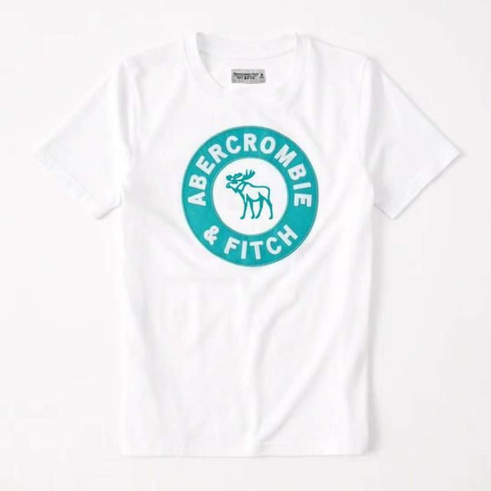 New Women's Short Sleeved T-shirt with Letters on The Deer S