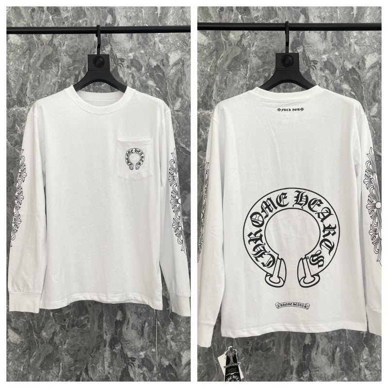 Chh Chrome Heart Long Sleeve Shirt Unisex Fashion Loose Long Sleeve Shirt