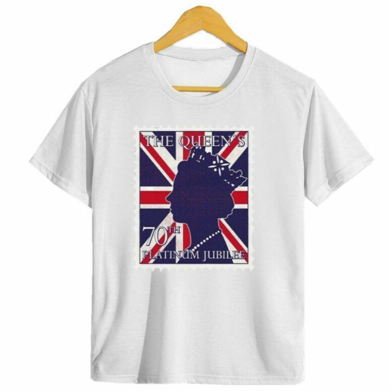 Inspired by Queen's Platinum Jubilee 2022 Elizabeth 70 Years T-shirt Pattern Cartoon Printed Short Sleeve T-shirt