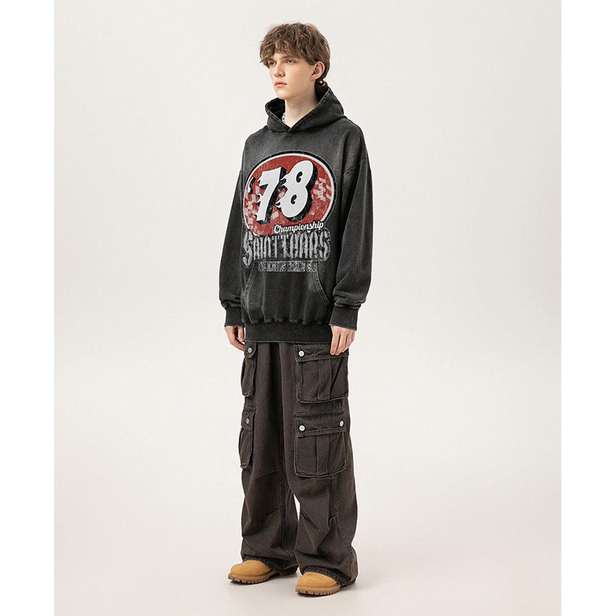 Unisex Hoodies Saint Michael Old Loose Hoodie
