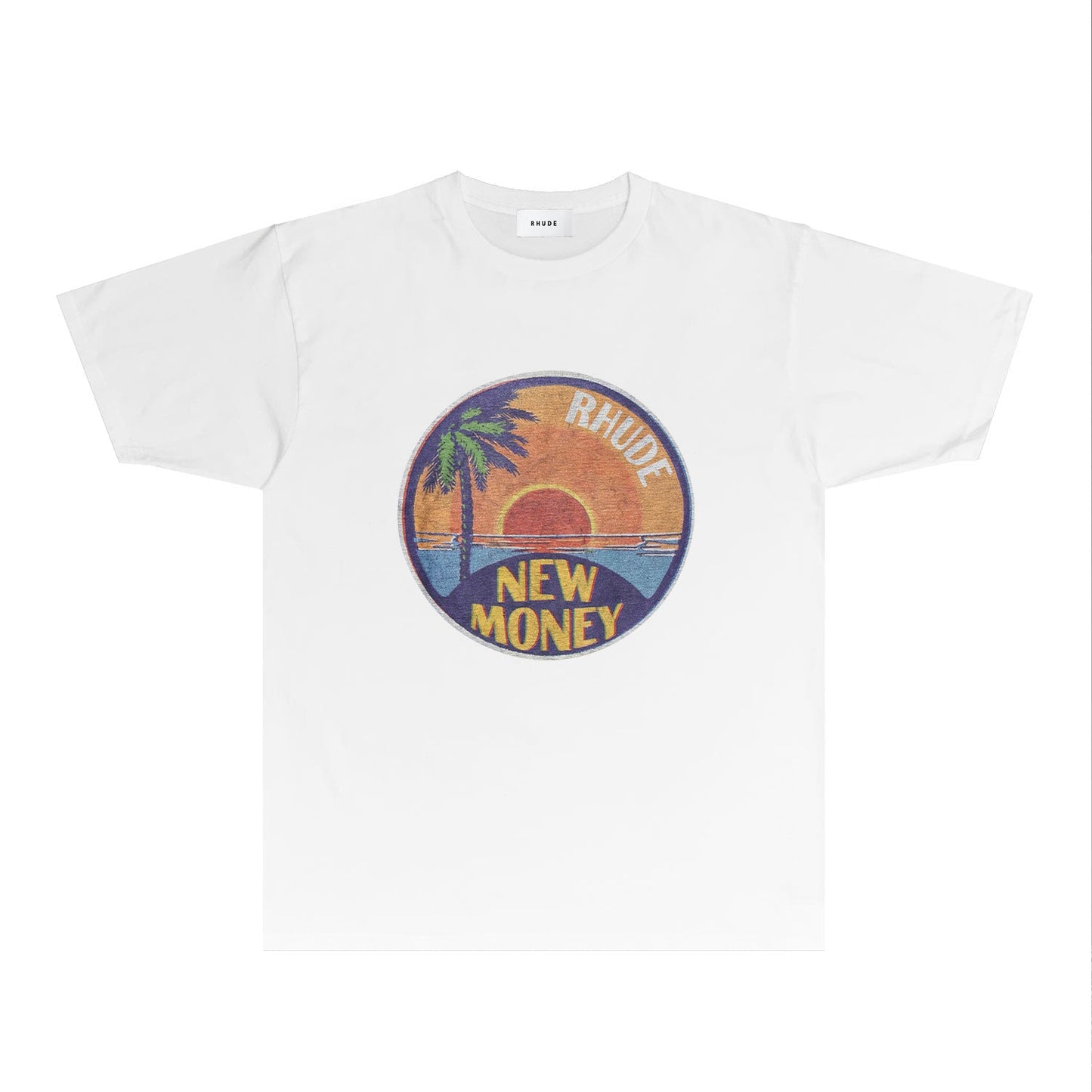 Rhude T Shirts Printed Trendy Pure Cotton