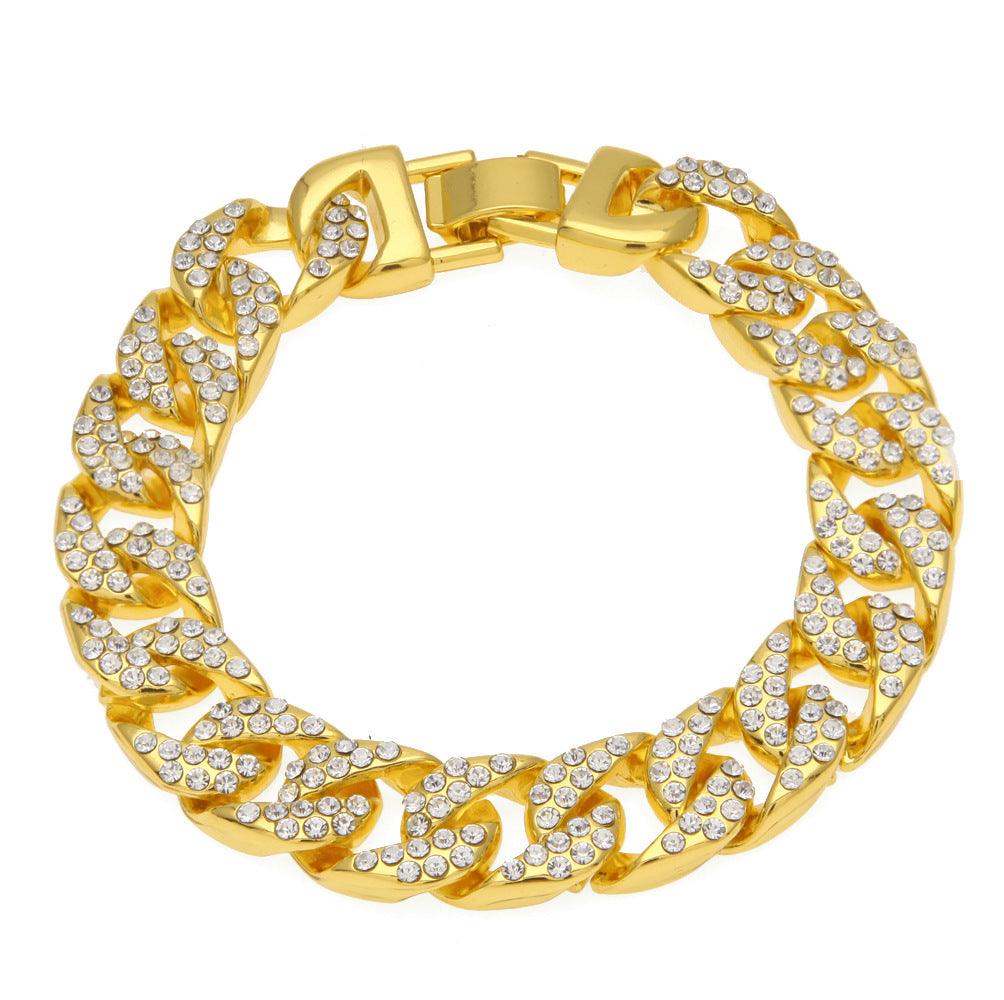 Bracelet Hip Hop Men's Jewelry Cuban Bracelet with Diamonds St. Valentine's Spectrum