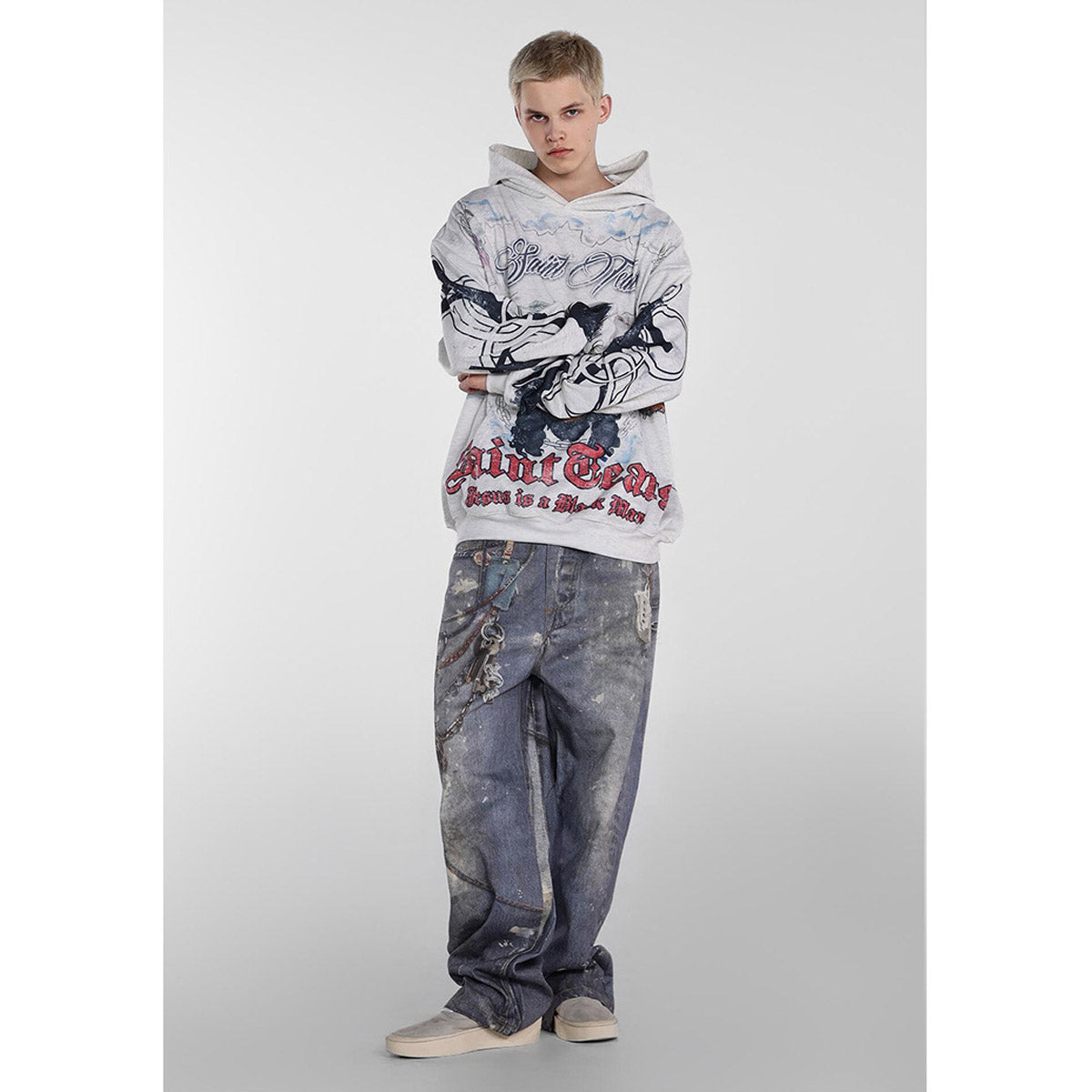 Unisex Hoodies Saint Michael Anime Jesus Loose Sweater