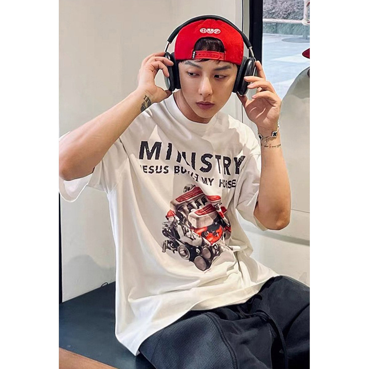 Unisex T-Shirts Epidemic Ferrari Loose Casual T-Shirts