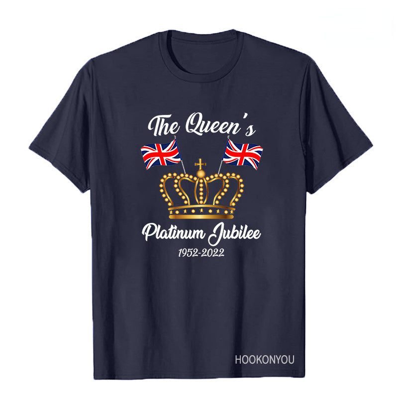Inspired by Queen's Platinum Jubilee 2022 Elizabeth 70 Years T-shirt Logo Printing