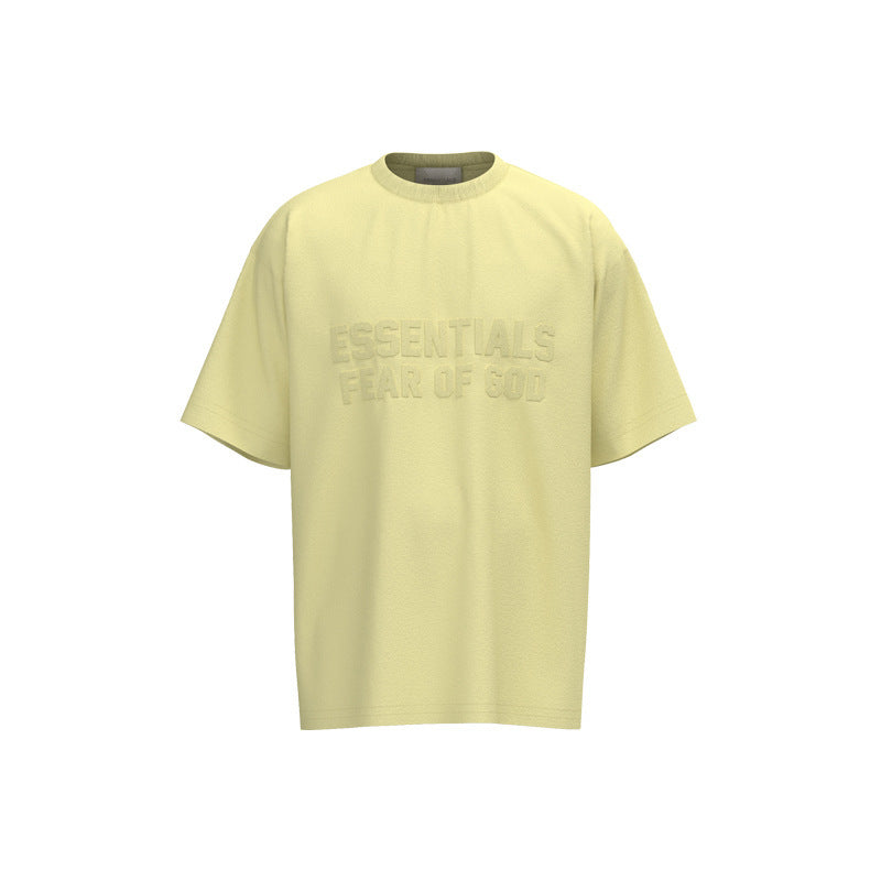 Fog Essentials T shirt Flocking Logo Loose T shirt