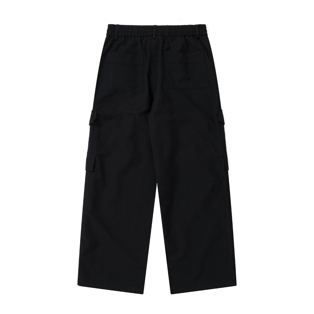 Men Sweatpants Cargo Pants Men's Multi-Pocket Wide Leg Trousers Casual Sports Slit Straight-Leg Pants
