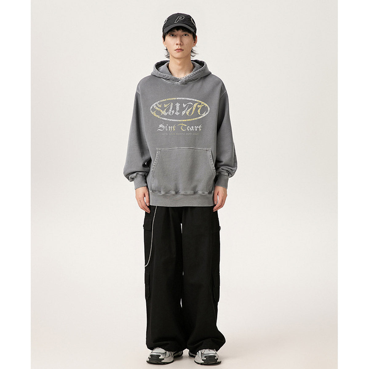 Unisex Hoodies Saint Michae Old Loose Hoodie