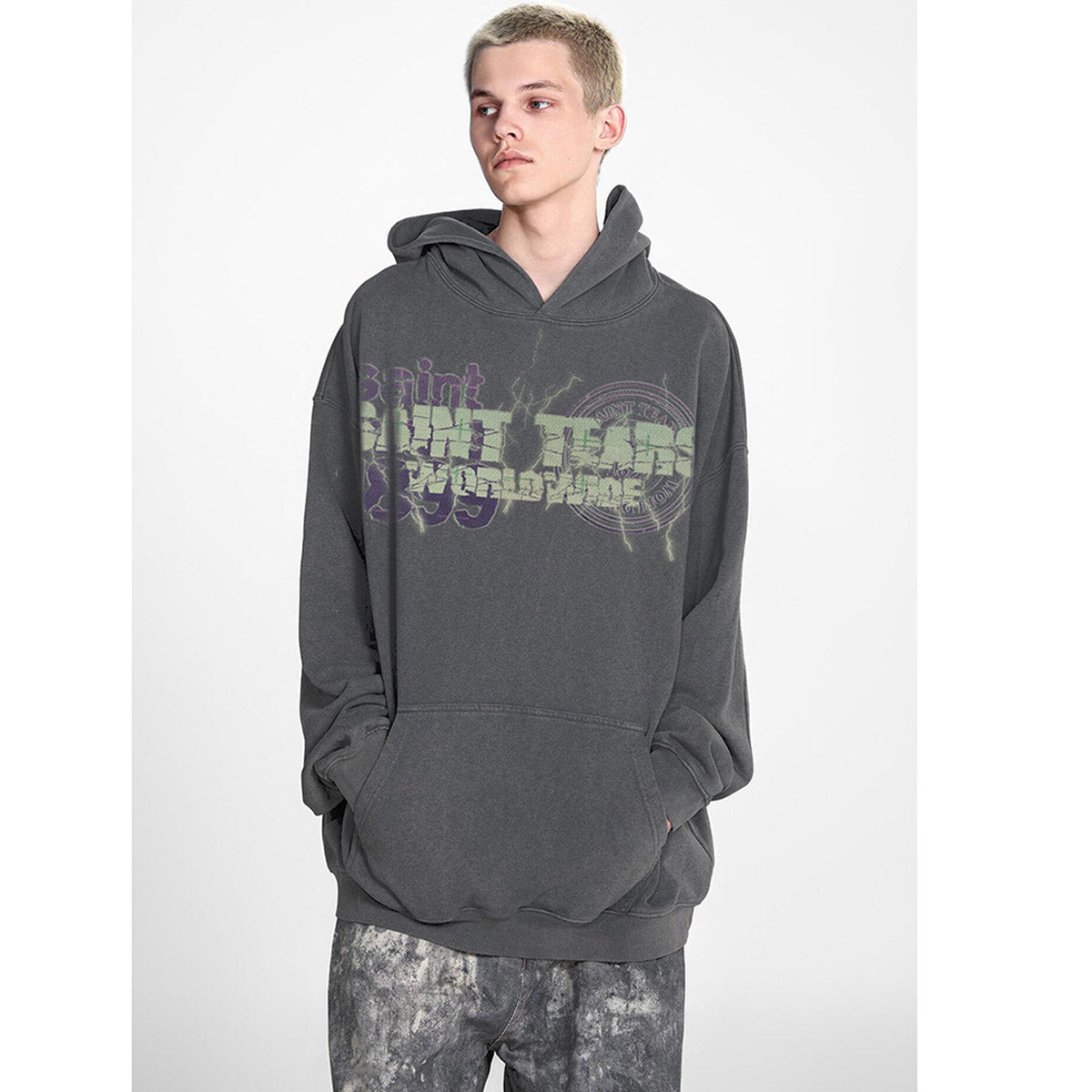 Unisex Hoodies Saint Michael Vintage Loose Hooded Sweater